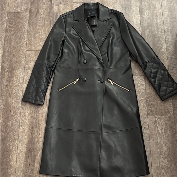 Elie Tahari The Dina Vegan Leather Jacket - Picture 3 of 9